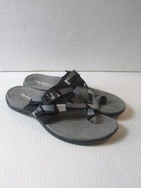 Merrell District 3 Wrap Web Slide Sandals J004750 Black Gray Womens Size 9